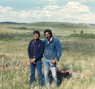 Ali Zaid and Robert Gopher standing in prarie