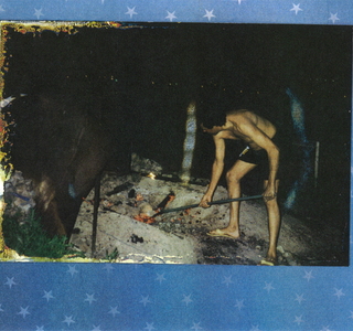 Ali Zaid carrying the rocks at Sweat Lodge