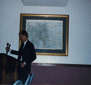  Paul Zogg at the podium speaking at the premier screening of Indian Tears of Love