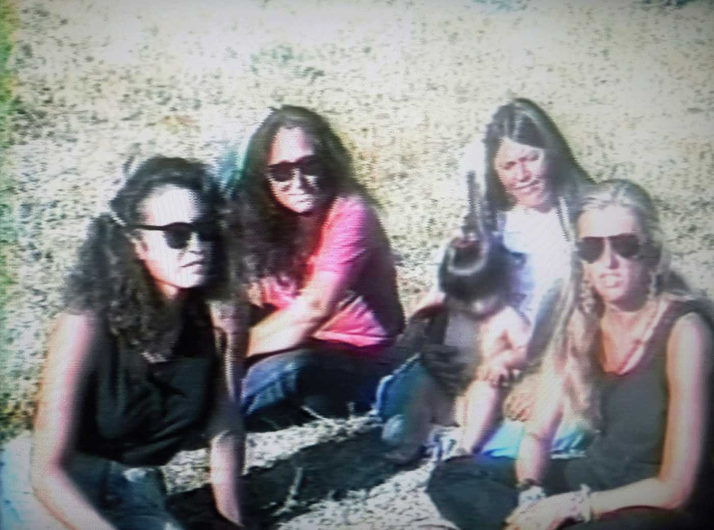 Women from New York  Arrive to Show Support Sitting in a Circle